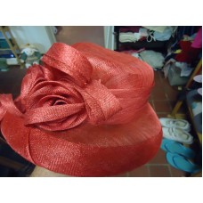 Beautiful Red straw dressy formal hat  eb-31462791